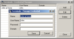 Terminals Credentials Manager